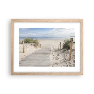 Poster in einem Rahmen aus heller Eiche - Bis zum Horizont - 40x30 cm