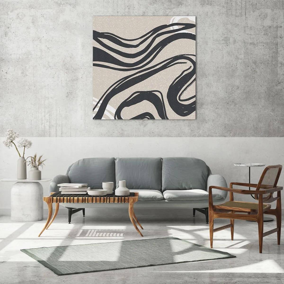 Glasbild - Bild auf glas - Vervielfachter Ausdruck - 60x60 cm