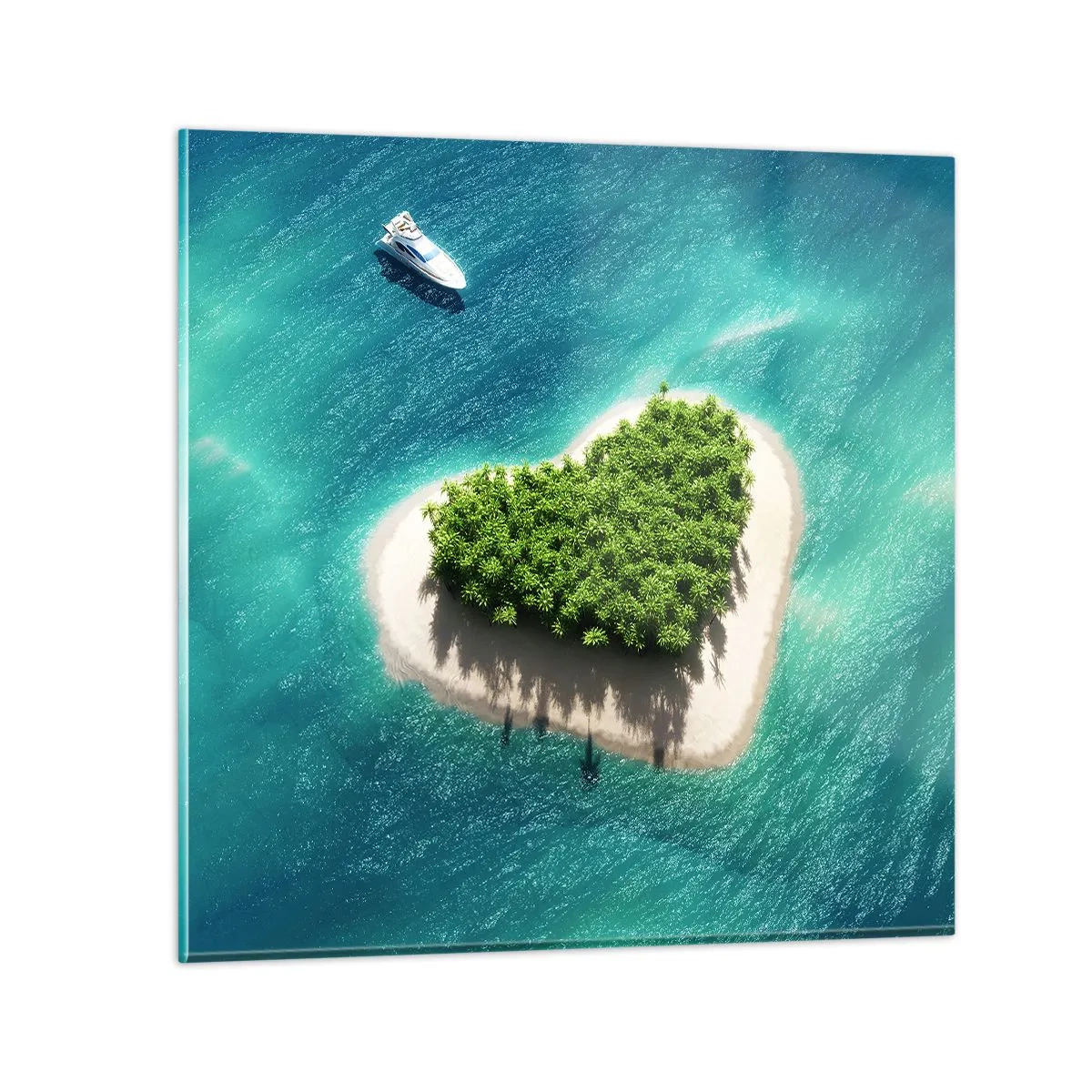 Glasbild - Bild auf glas - ich liebe Sommer - 70x70 cm