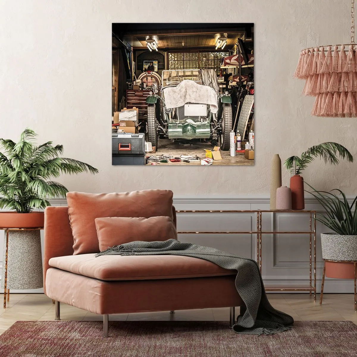 Bild auf Leinwand - Leinwandbild - Zurück in die Vergangenheit - 40x40 cm