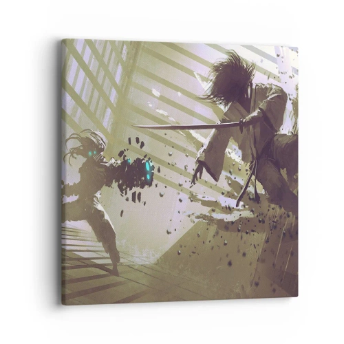 Bild auf Leinwand - Leinwandbild - Und du kannst ein Samurai sein - 40x40 cm