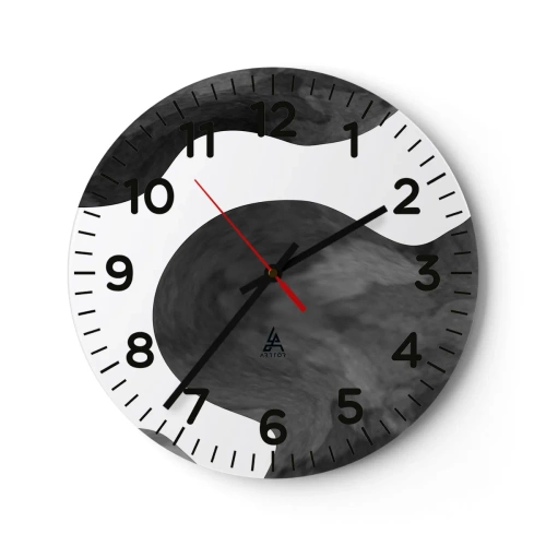 Wanduhr - Glasuhr - Milchstraße - 40x40 cm