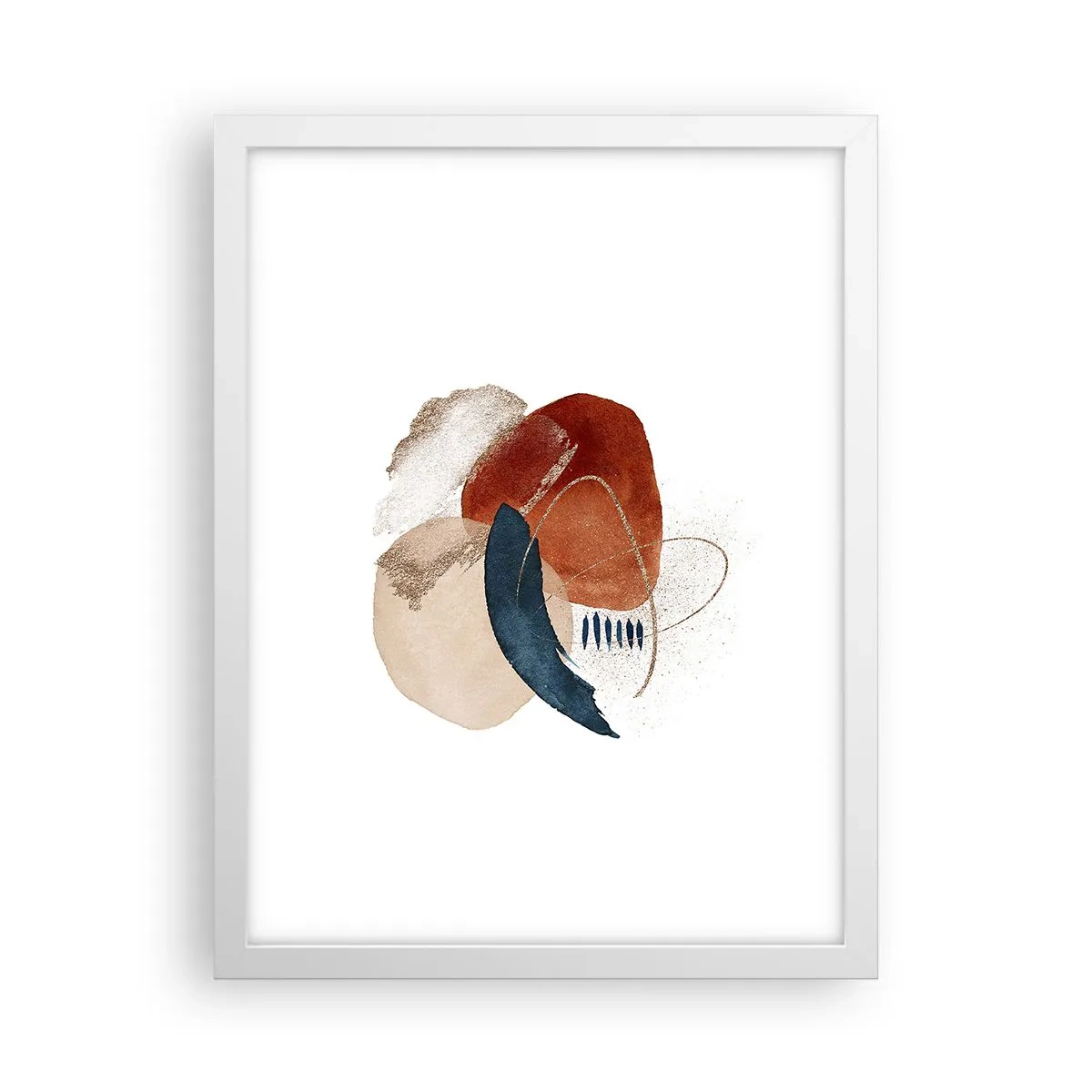 Poster in einem weißen Rahmen - Ovale Komposition - 30x40 cm
