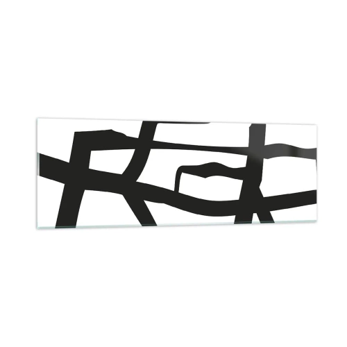 Glasbild - Bild auf glas - Schwarz-Weiß-Design - 90x30 cm