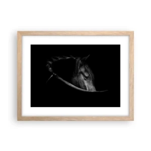 Poster in einem Rahmen aus heller Eiche - Schwarzer Prinz - 40x30 cm