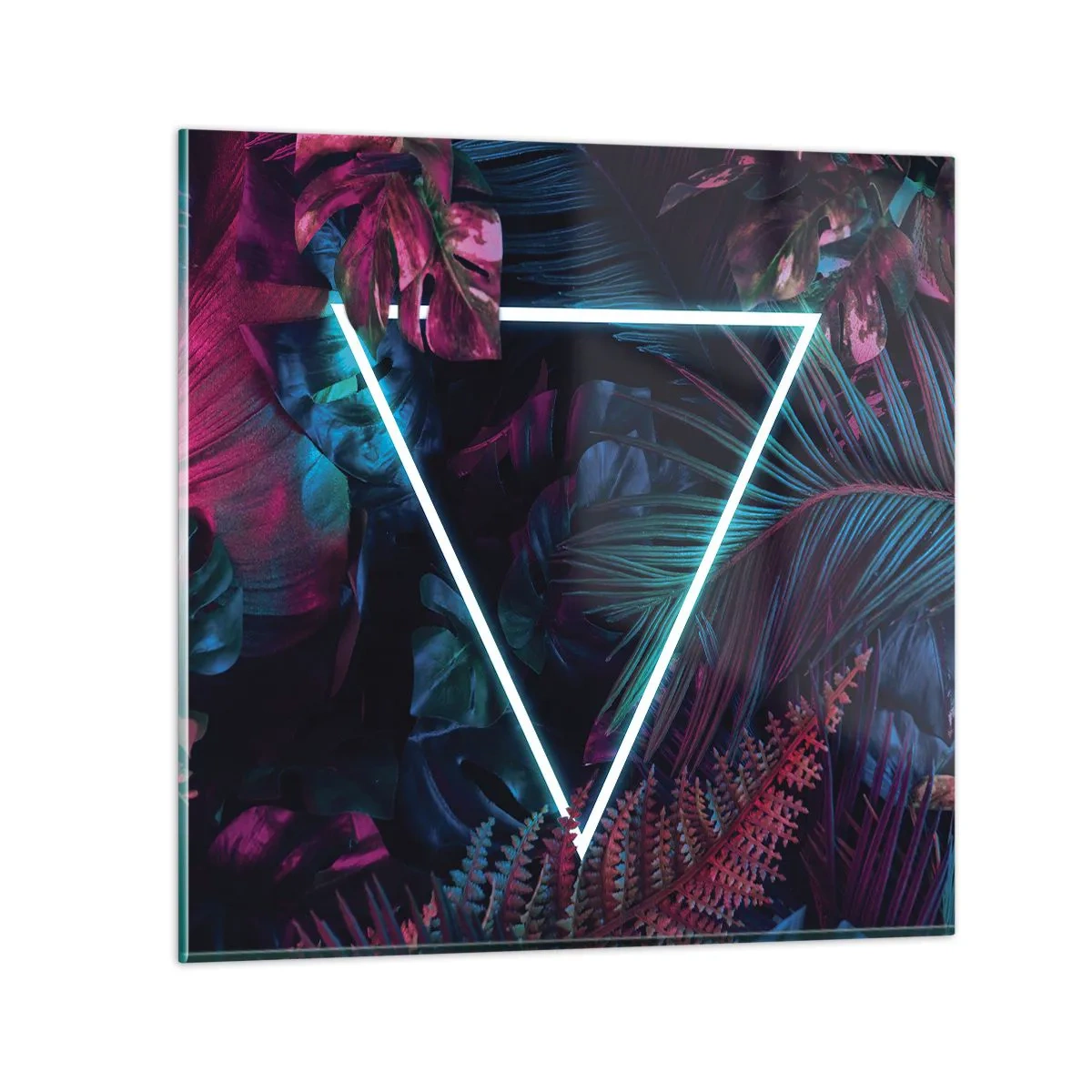 Glasbild - Bild auf glas - Garten im Disco-Stil - 50x50 cm