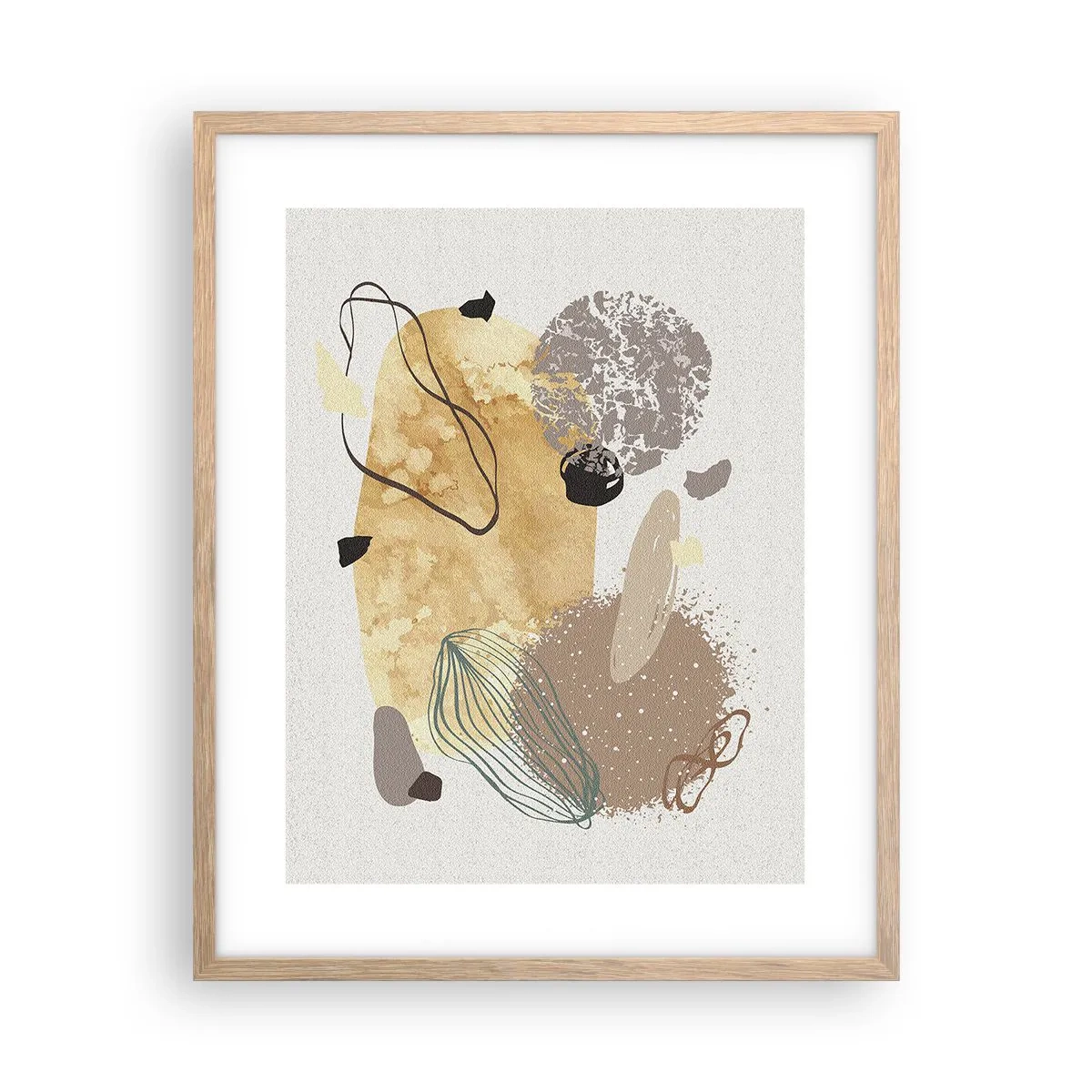 Poster in einem Rahmen aus heller Eiche - Angewandte Plumkologie - 40x50 cm