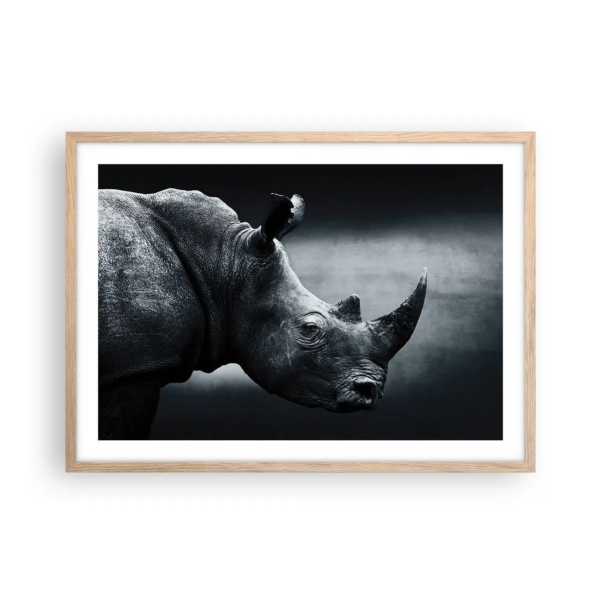 Poster in einem Rahmen aus heller Eiche - Richtiges Profil - 70x50 cm