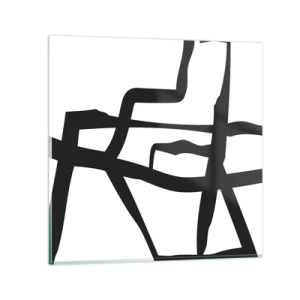 Glasbild - Bild auf glas - Schwarz-Weiß-Design - 30x30 cm