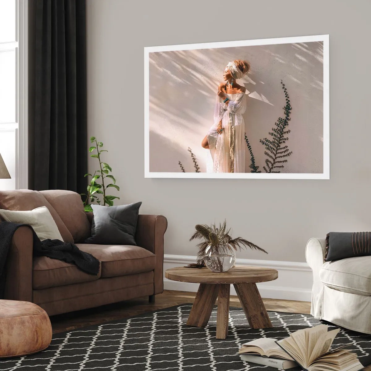 Poster - Die Sonne und das Mädchen - 70x50 cm