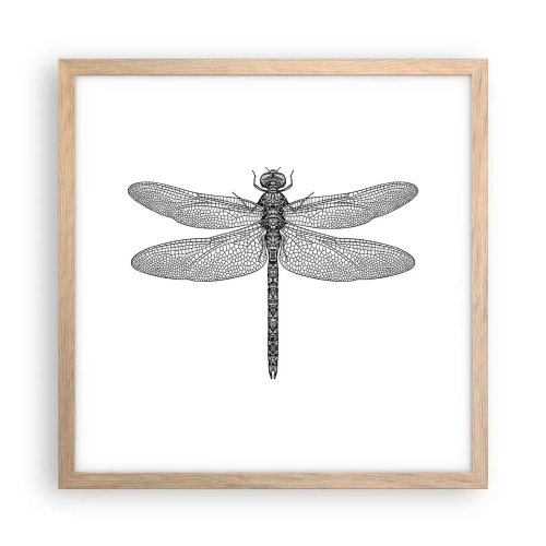 Poster in einem Rahmen aus heller Eiche - Präzision der Natur - 40x40 cm
