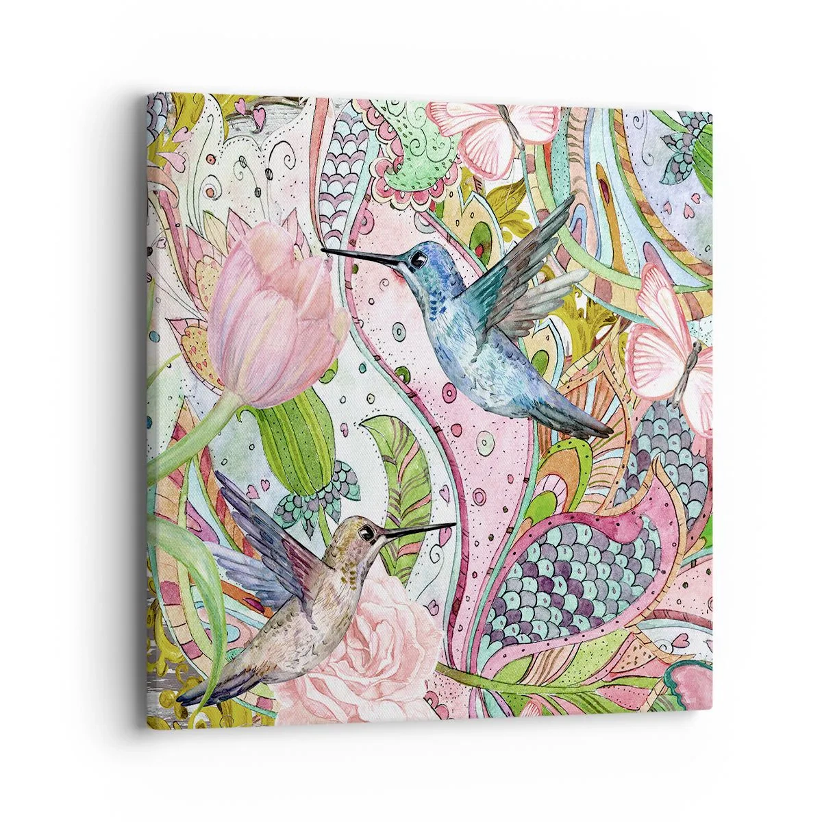 Bild auf Leinwand - Leinwandbild - Verstrickt in Weinreben - 40x40 cm