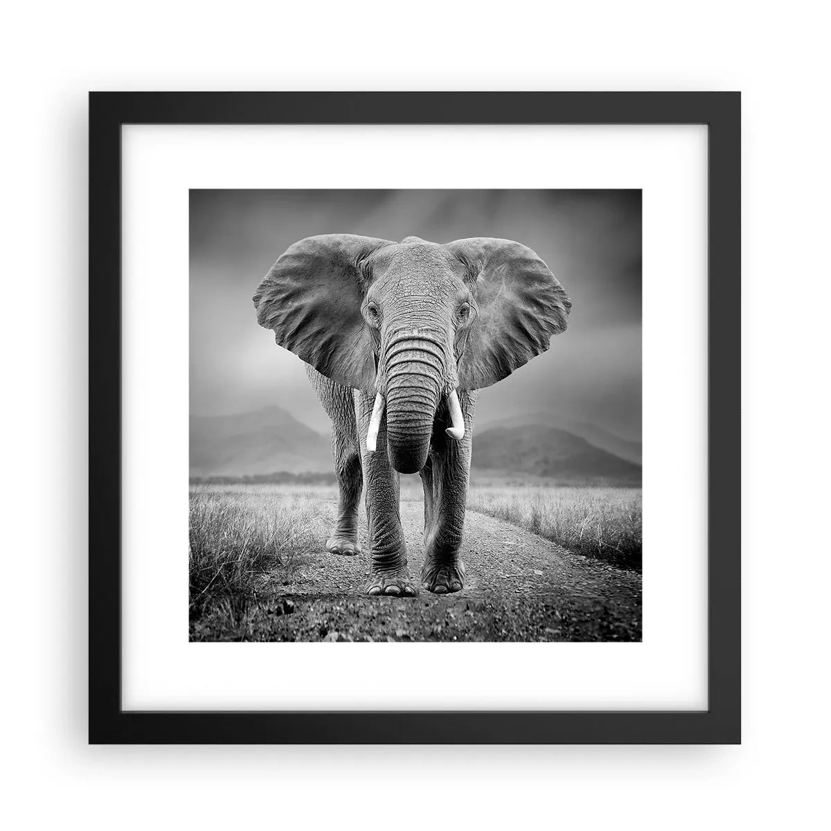 Poster in einem schwarzem Rahmen - Der Gastgeber heißt willkommen - 30x30 cm