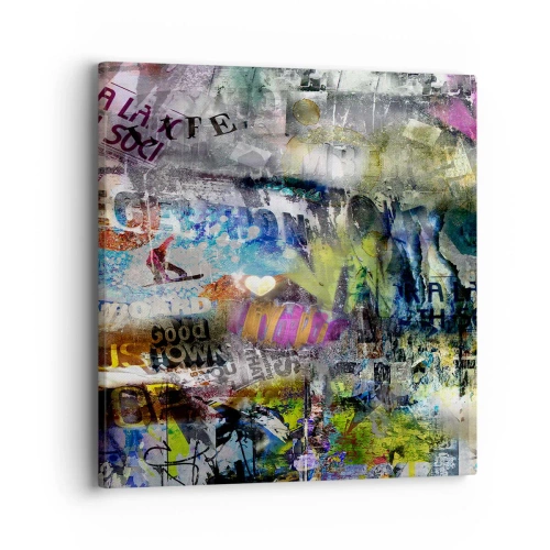 Bild auf Leinwand - Leinwandbild - Collage aus Erinnerungen - 40x40 cm