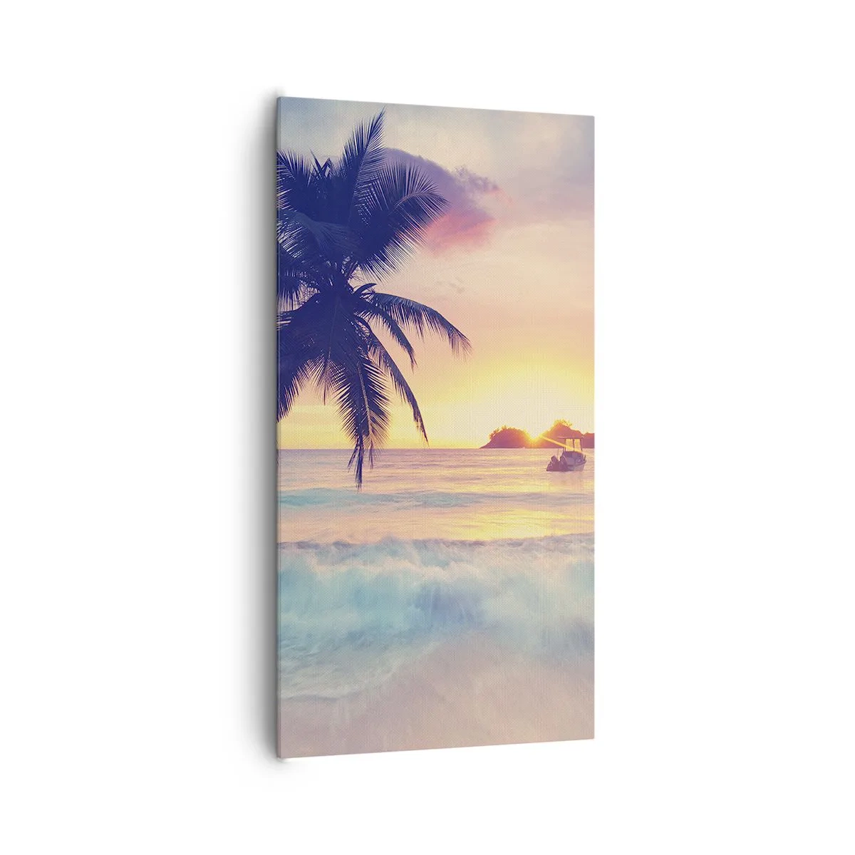 Bild auf Leinwand - Leinwandbild - Ein Abend in der Bucht - 65x120 cm