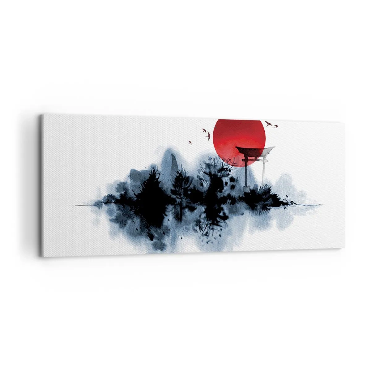 Bild auf Leinwand - Leinwandbild - Japanische Sicht - 100x40 cm