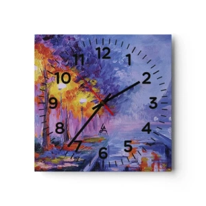 Wanduhr - Glasuhr - Ein Traumspaziergang - 40x40 cm