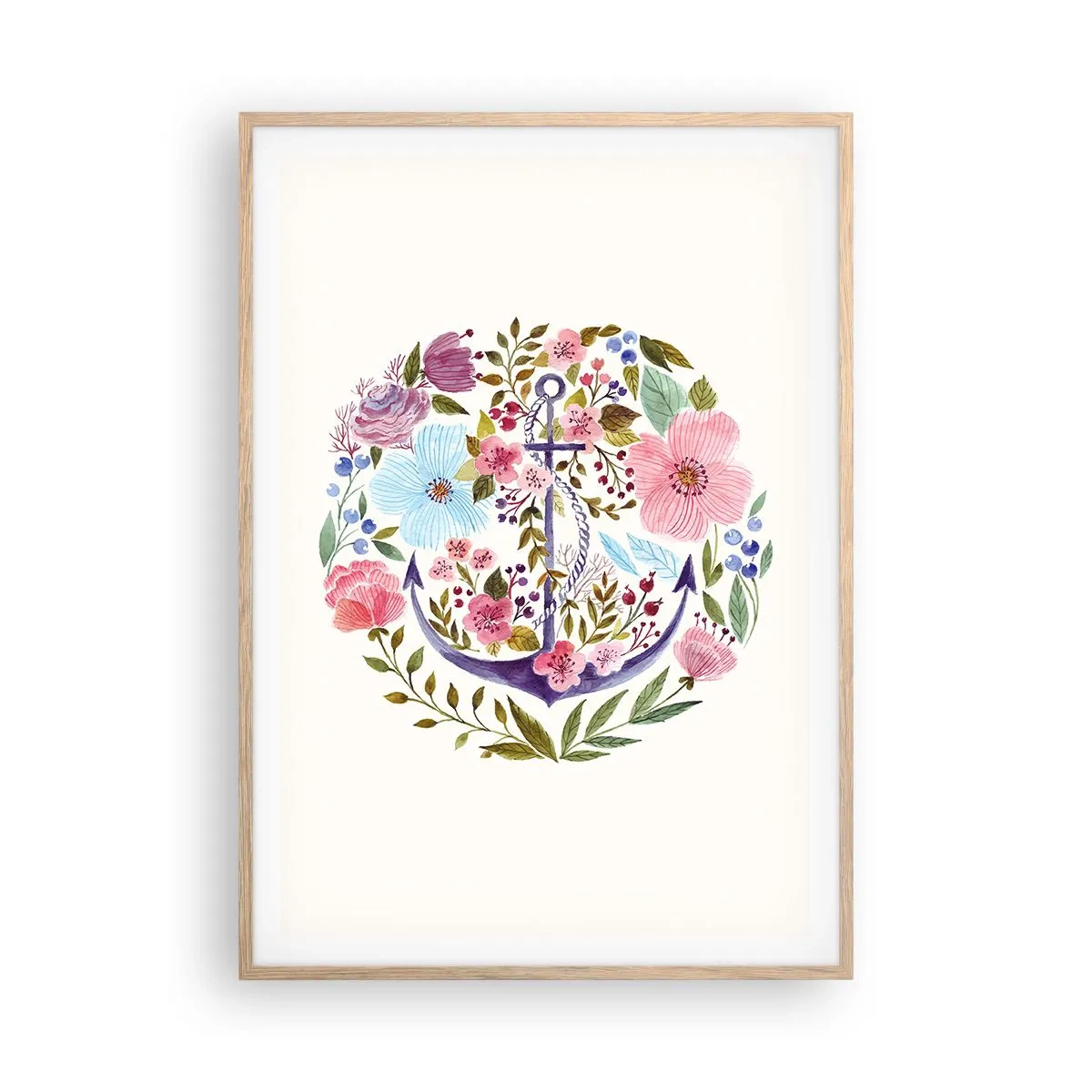 Poster in einem Rahmen aus heller Eiche - Guter Traum eines Seemanns - 70x100 cm