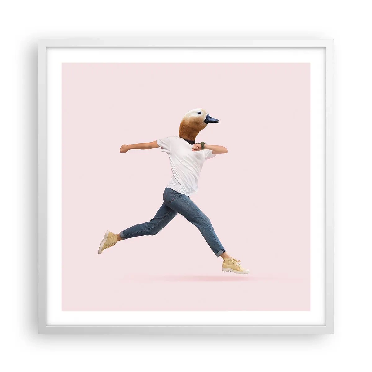 Poster in einem weißen Rahmen - Eine Prise Absurdität - 60x60 cm