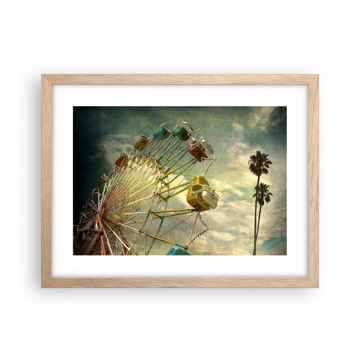 Poster in einem Rahmen aus heller Eiche - Es wird Spaß geben ... - 40x30 cm