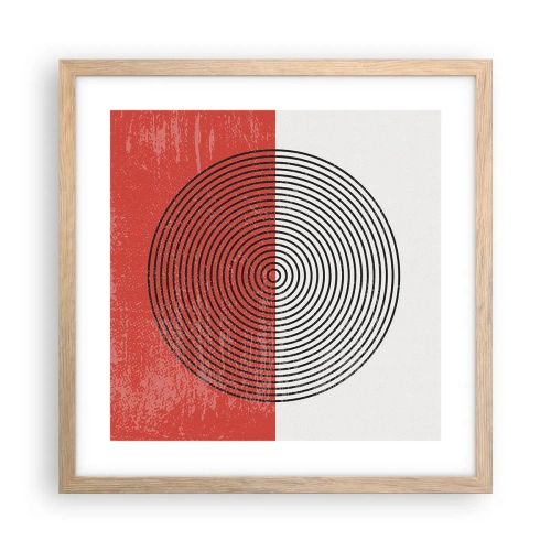 Poster in einem Rahmen aus heller Eiche - Auf den Punkt gebracht - 40x40 cm