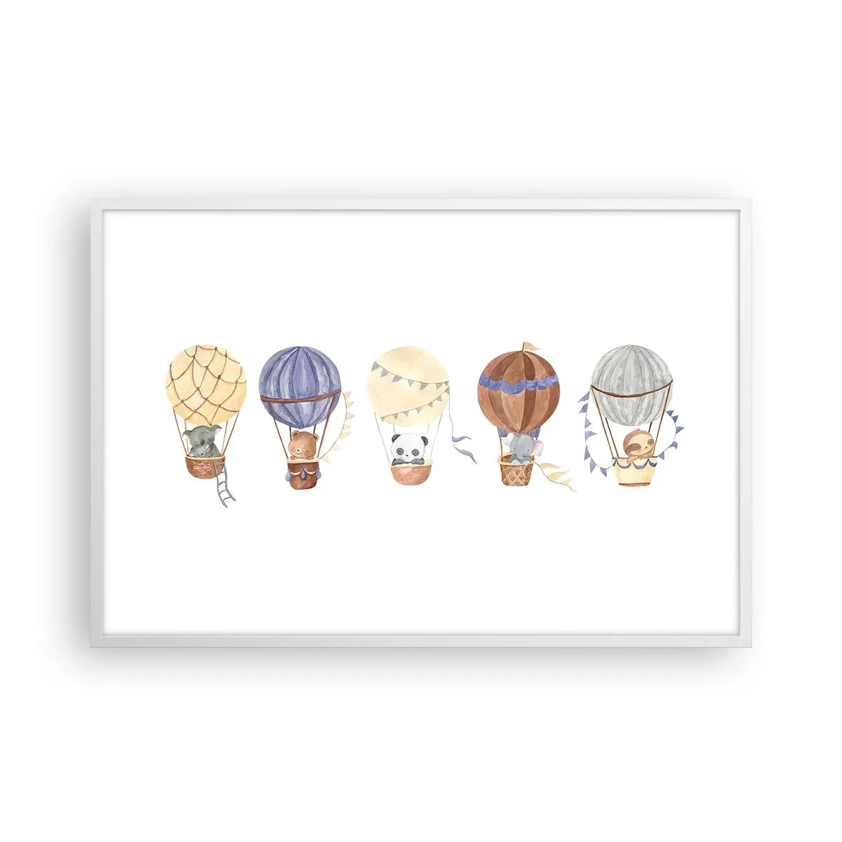 Poster in einem weißen Rahmen - Freunde auf Reise - 91x61 cm