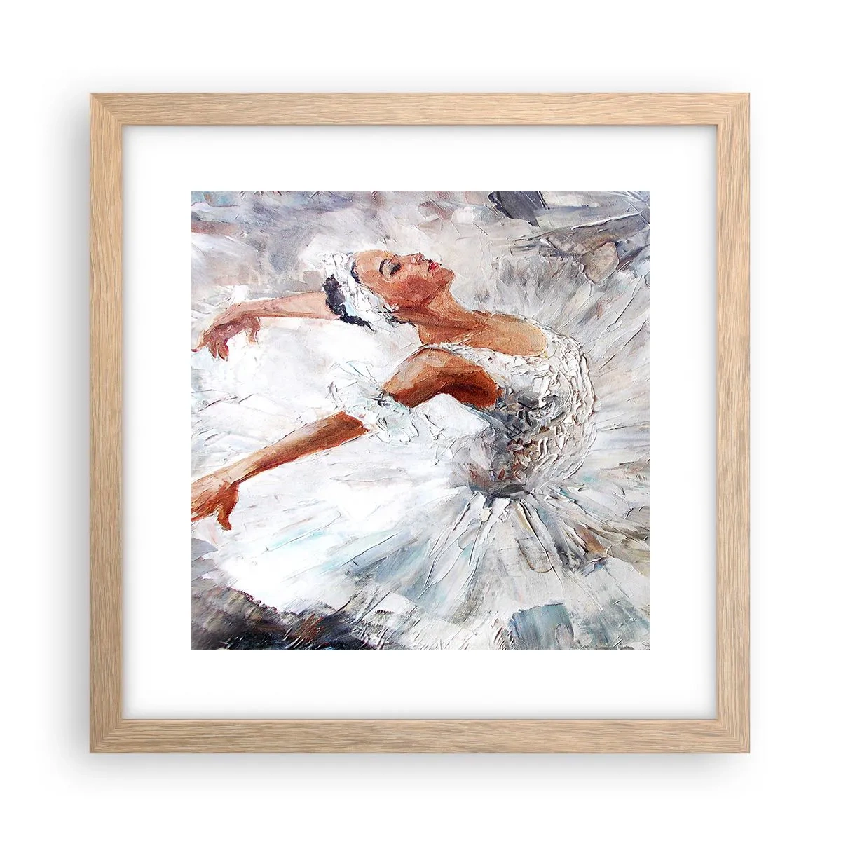 Poster in einem Rahmen aus heller Eiche - Zart und leicht wie Tüll - 30x30 cm
