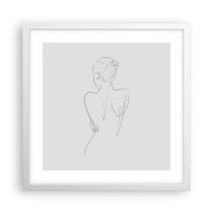 Poster in einem weißen Rahmen - Körpermusik - 40x40 cm