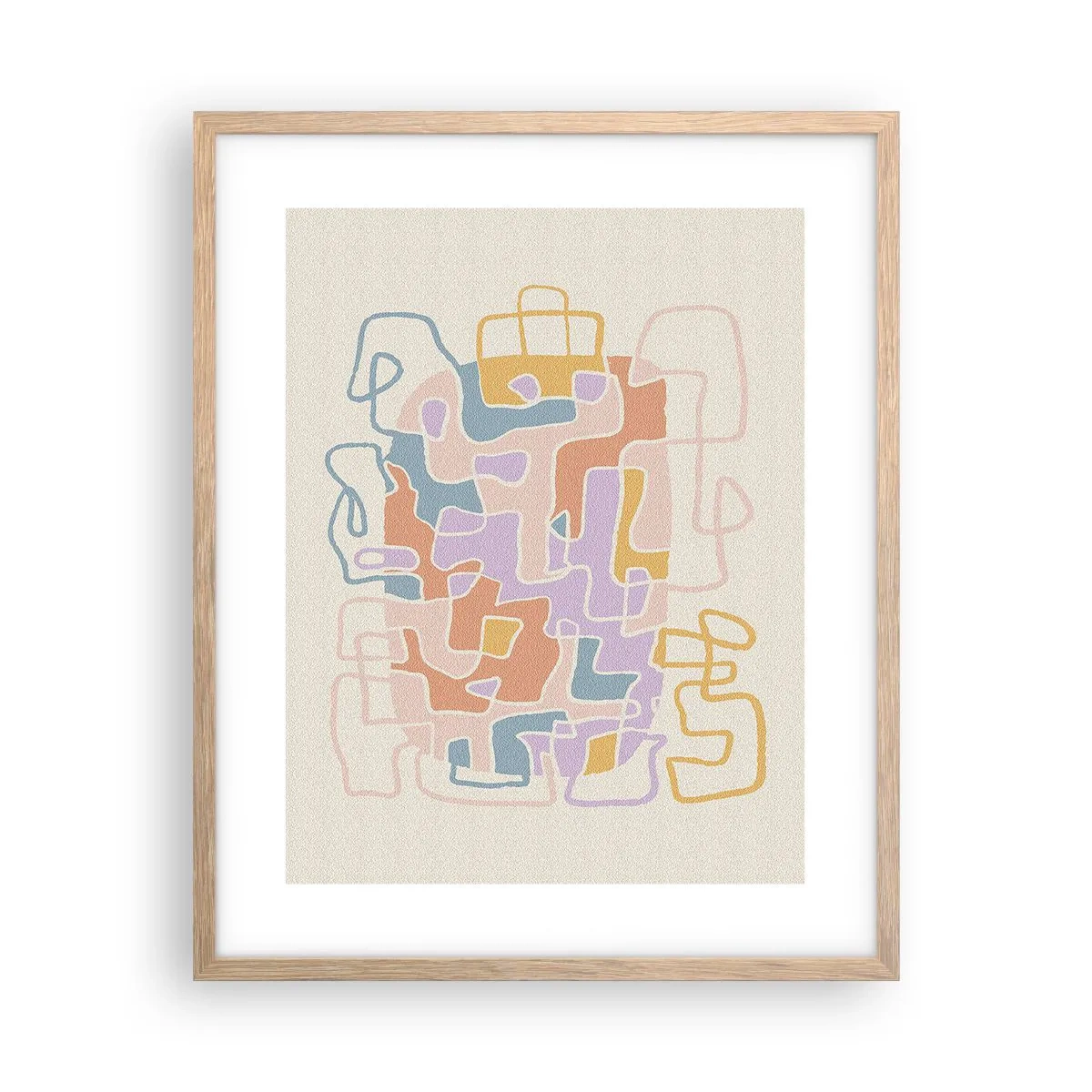 Poster in einem Rahmen aus heller Eiche - Labyrinth – ein freudiges Abenteuer - 40x50 cm