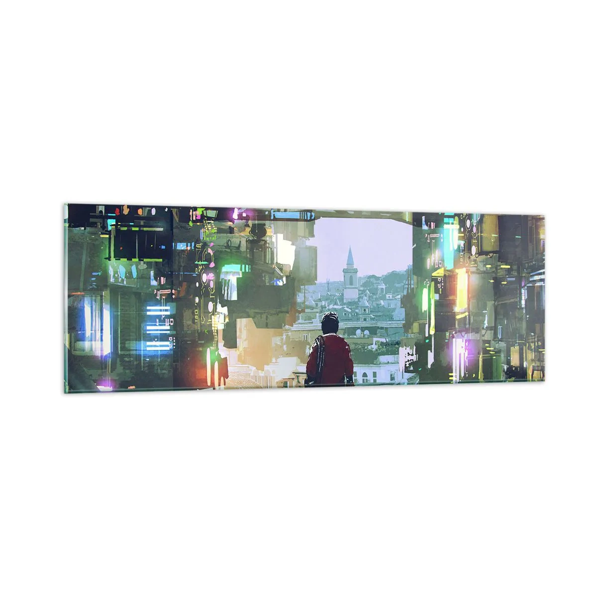 Glasbild - Bild auf glas - Zwei Welten - 90x30 cm