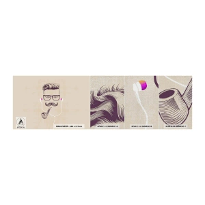 Fototapeten Muster Premium Canvas - Ein echter Mann? - Mann, Abstraktion, Rohr - 100x30 cm