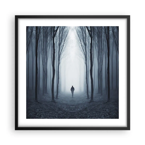 Poster in einem schwarzem Rahmen - Alles einfach und übersichtlich - 50x50 cm