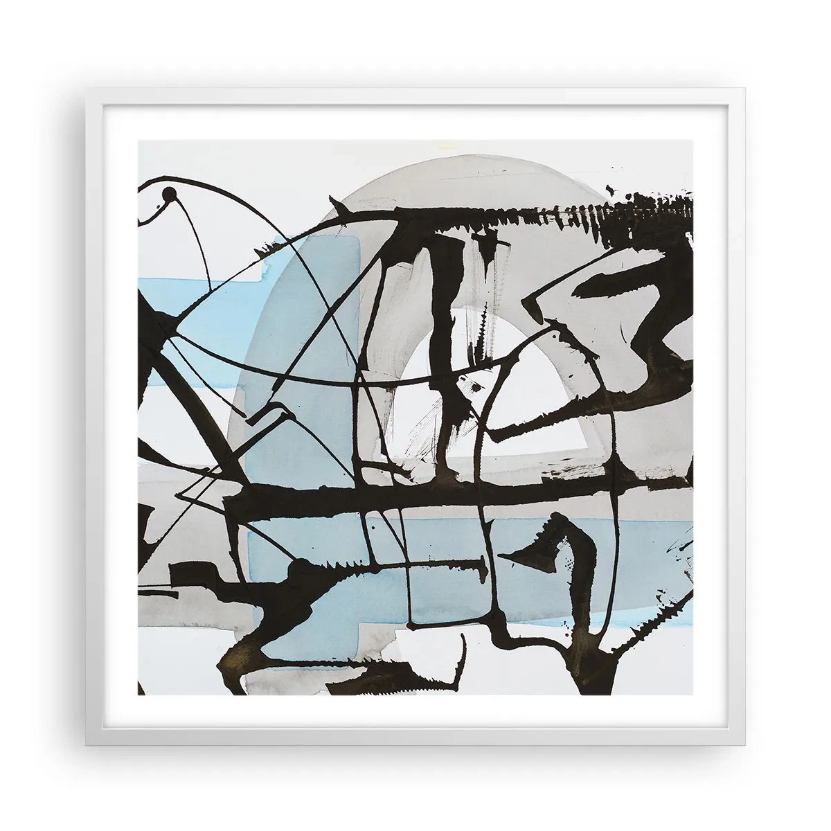 Poster in einem weißen Rahmen - Trotzdem blau - 60x60 cm