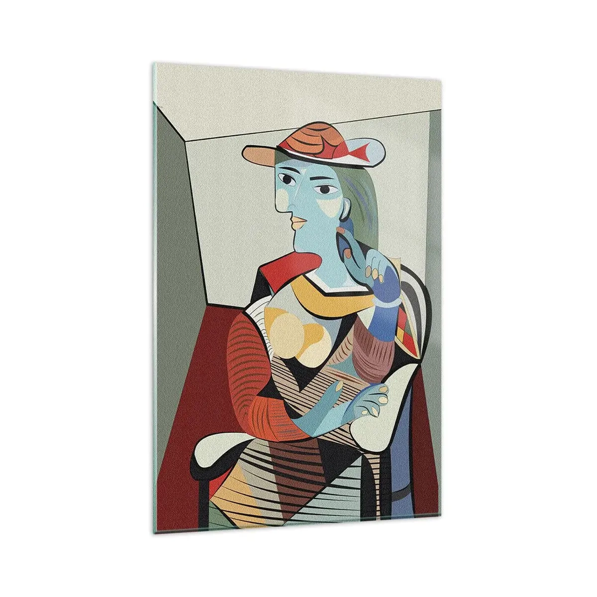 Glasbild - Bild auf glas - Gesehen mit den Augen von Picasso - 80x120 cm