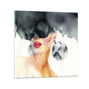 Glasbild - Bild auf glas - Das Geheimnis der Eleganz - 60x60 cm