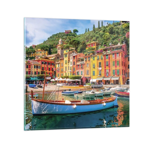 Glasbild - Bild auf glas - Italienischer Morgen - 70x70 cm
