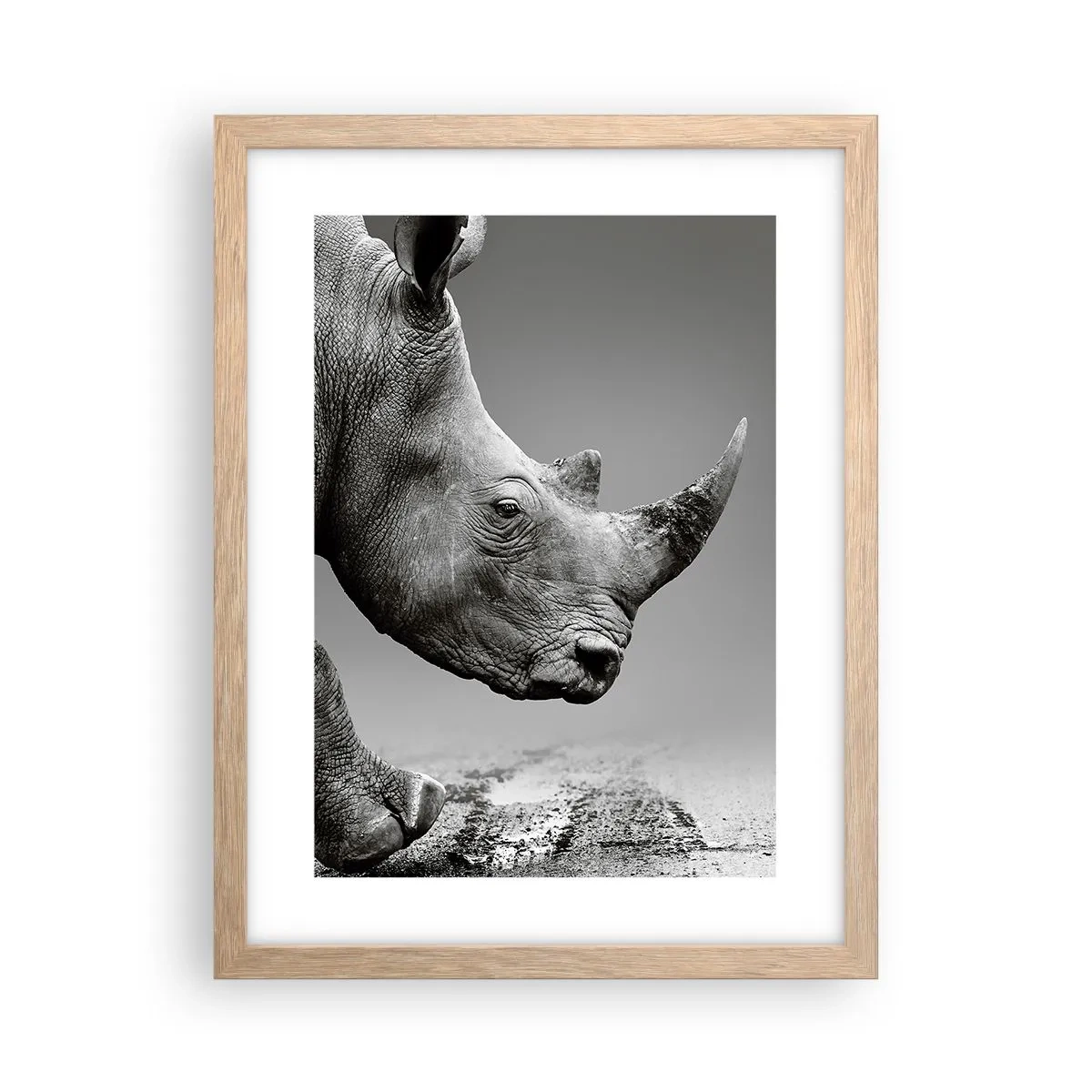 Poster in einem Rahmen aus heller Eiche - Unaufhaltsame Stärke - 30x40 cm