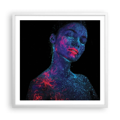 Poster in einem weißen Rahmen - Im Sternenstaub - 60x60 cm