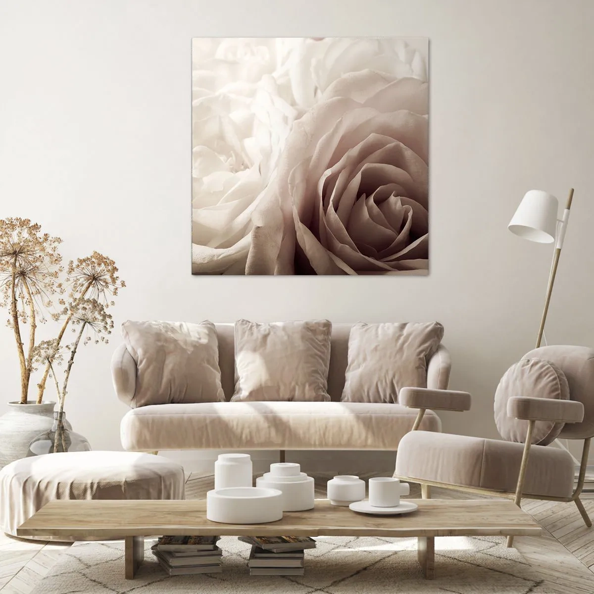 Bild auf Leinwand - Leinwandbild - Im Herzen der Rose - 70x70 cm