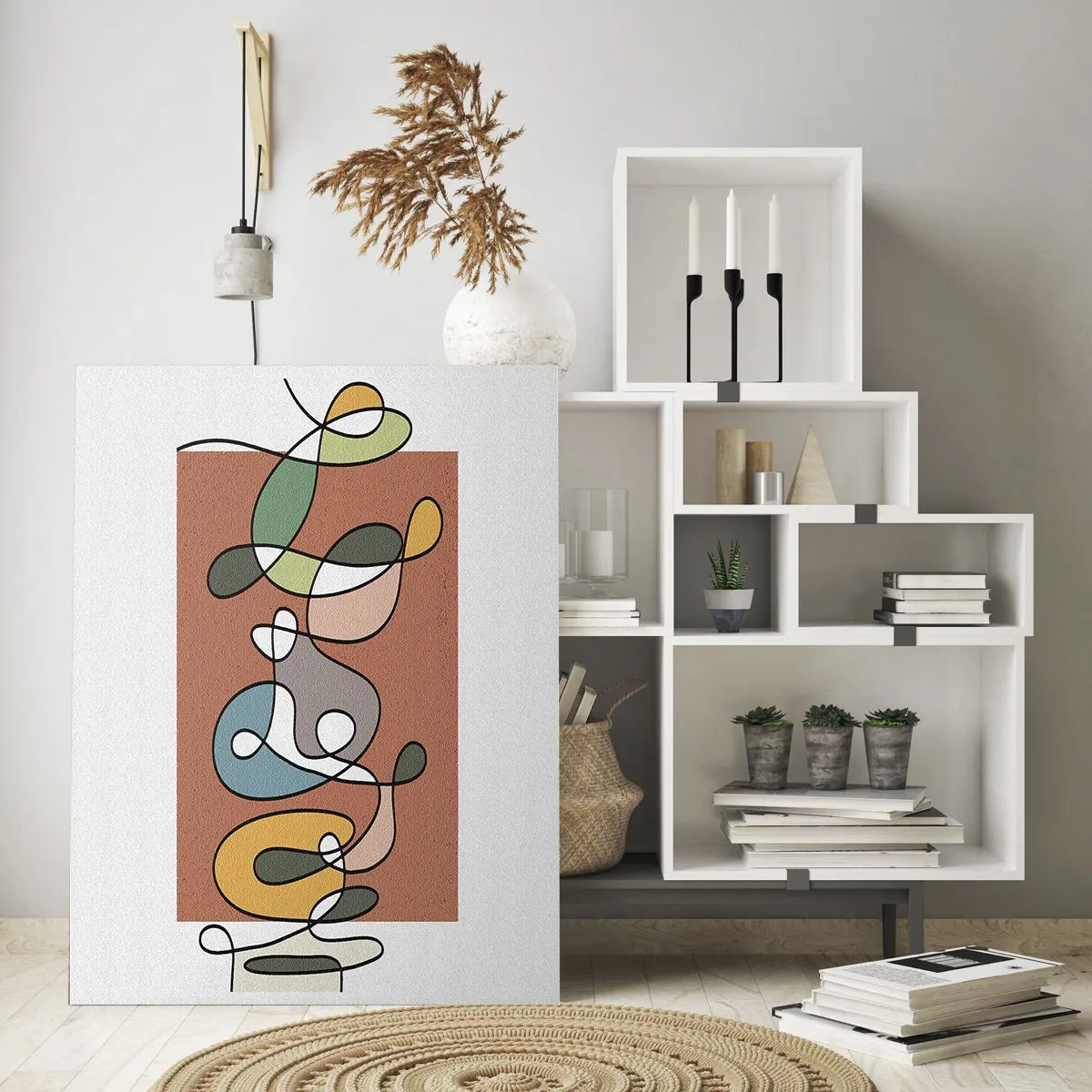 Glasbild - Bild auf glas - Abstraktion: bunter Tanz - 70x100 cm