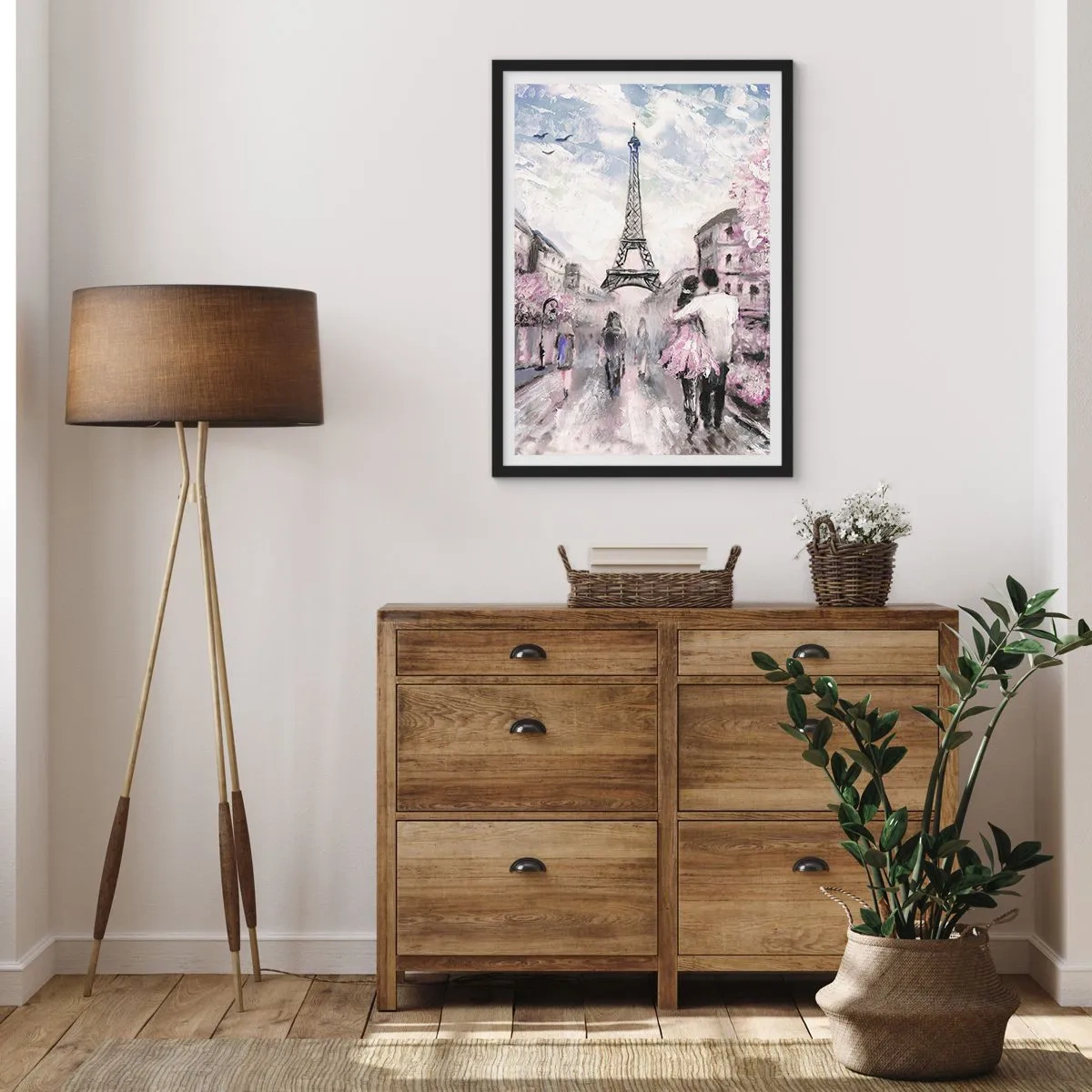 Poster in einem schwarzem Rahmen - Wie man sich verlieben kann, ist nur in ... - 61x91 cm