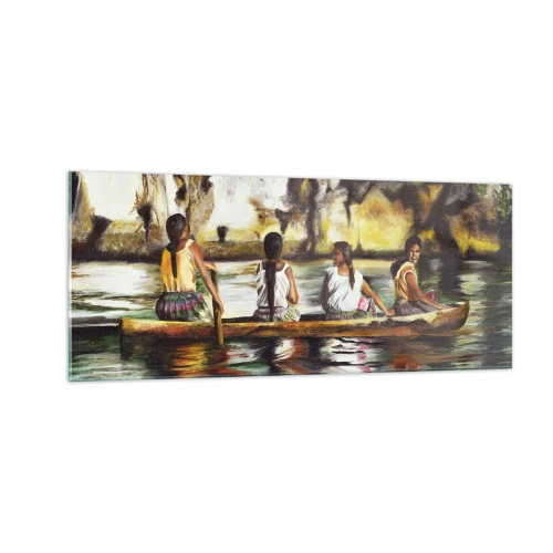 Glasbild - Bild auf glas - In einem polynesischen Paradies - 100x40 cm