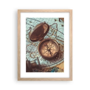 Poster in einem Rahmen aus heller Eiche - Für den Abenteurer - 30x40 cm