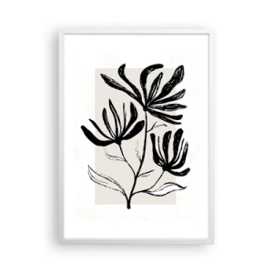 Poster in einem weißen Rahmen - Skizze für das Herbarium - 50x70 cm