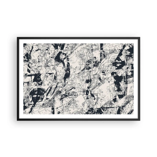 Poster in einem schwarzem Rahmen - Durchdringung der Gegensätze - 91x61 cm