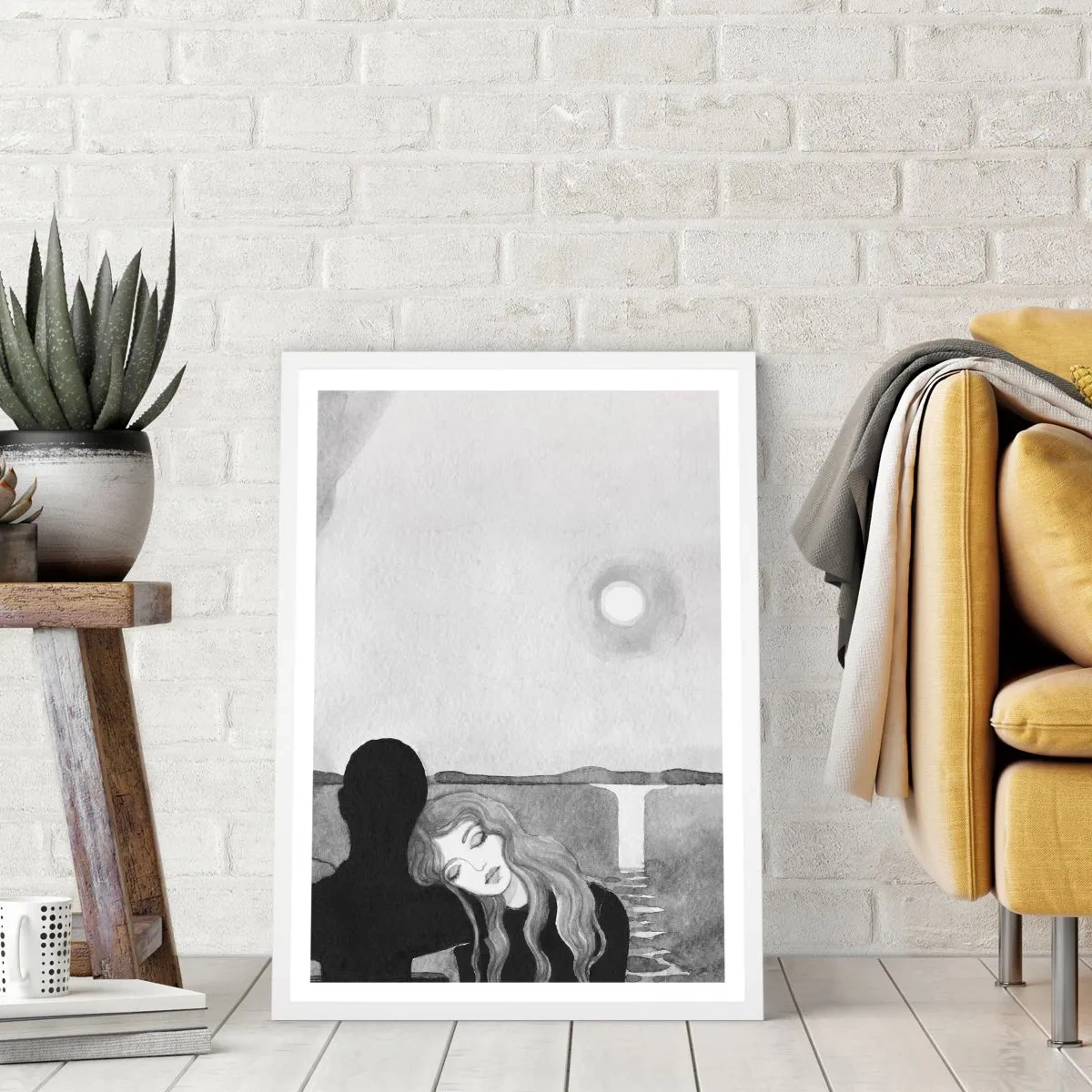 Poster in einem weißen Rahmen - Immer ein Geheimnis - 30x40 cm