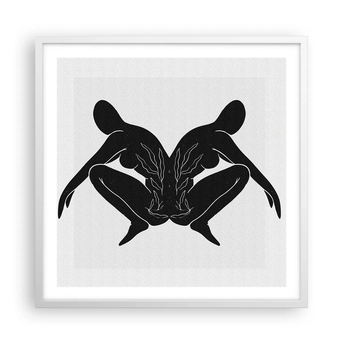 Poster in einem weißen Rahmen - Gemeinsame Seele - 60x60 cm