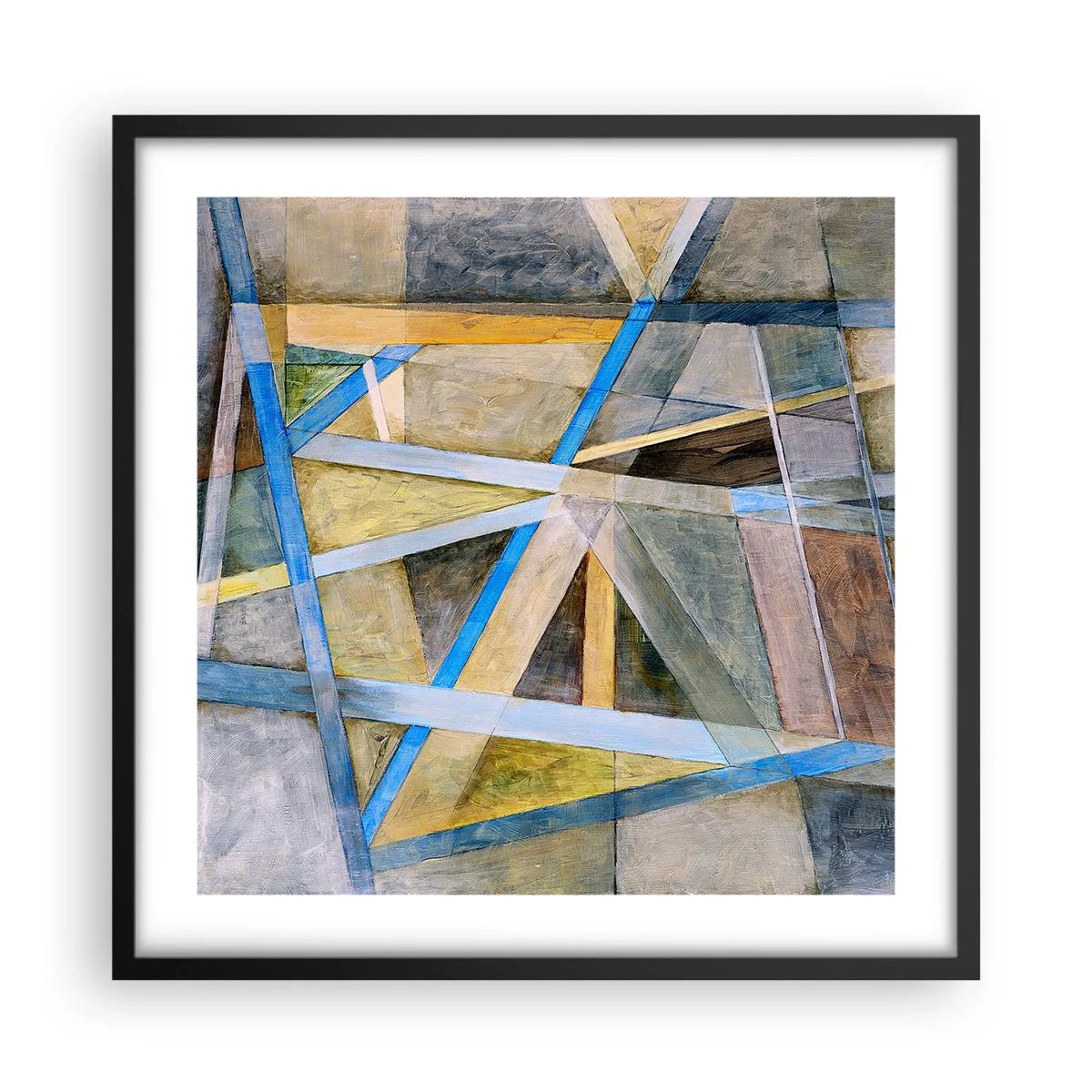 Poster in einem schwarzem Rahmen - Gerade oder diagonal? - 50x50 cm