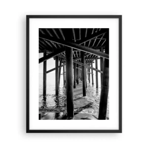 Poster in einem schwarzem Rahmen - Strandversteck - 40x50 cm