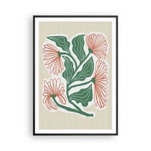 Poster in einem schwarzem Rahmen - Im Folkstil und modern - 70x100 cm